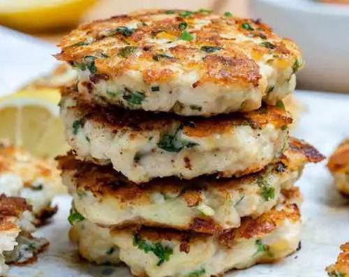Keto Cheesy Chicken Fritters Recipe - ProteinSnackShop