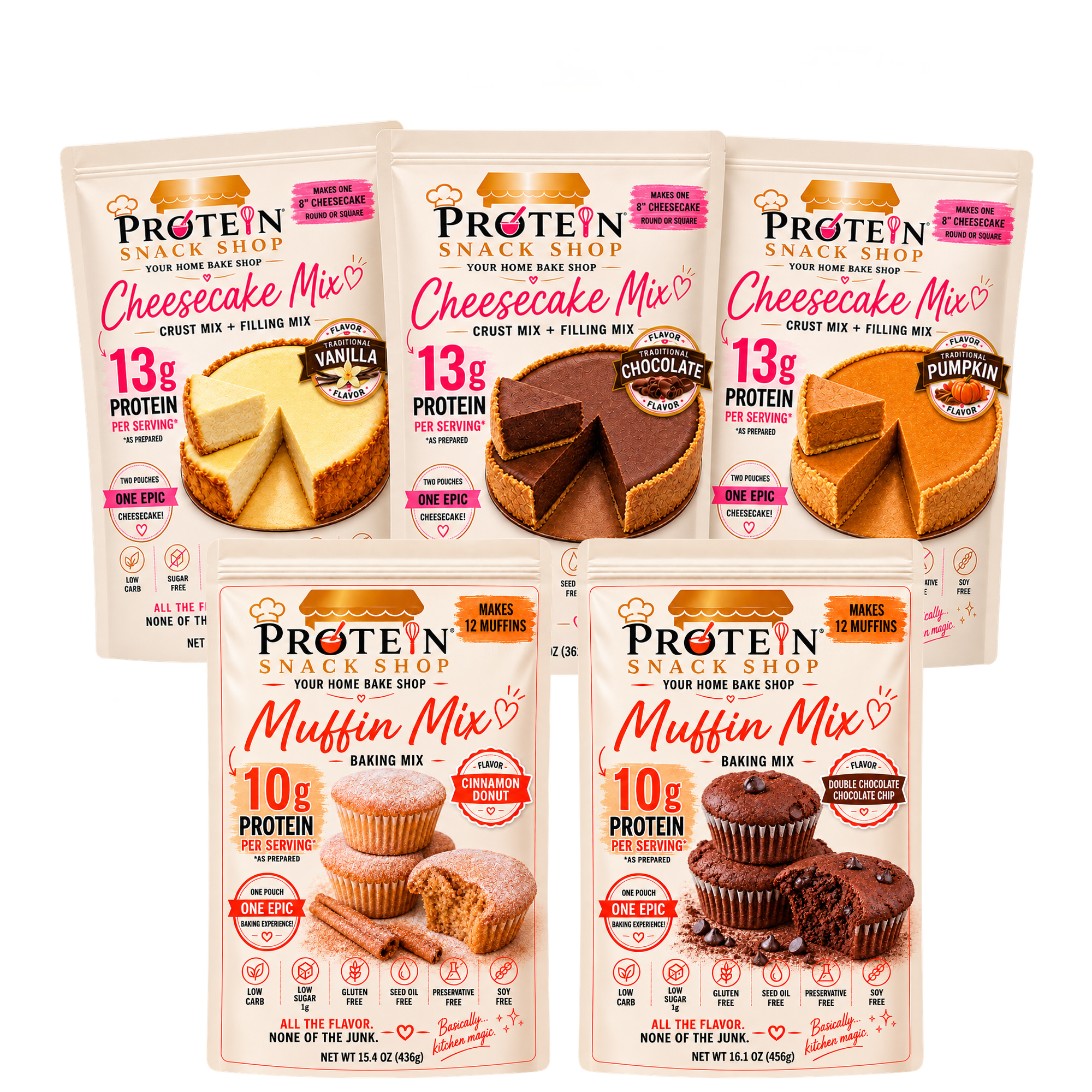 *High Protein, Gluten Free Cheesecake & Muffin Mix Variety Pack