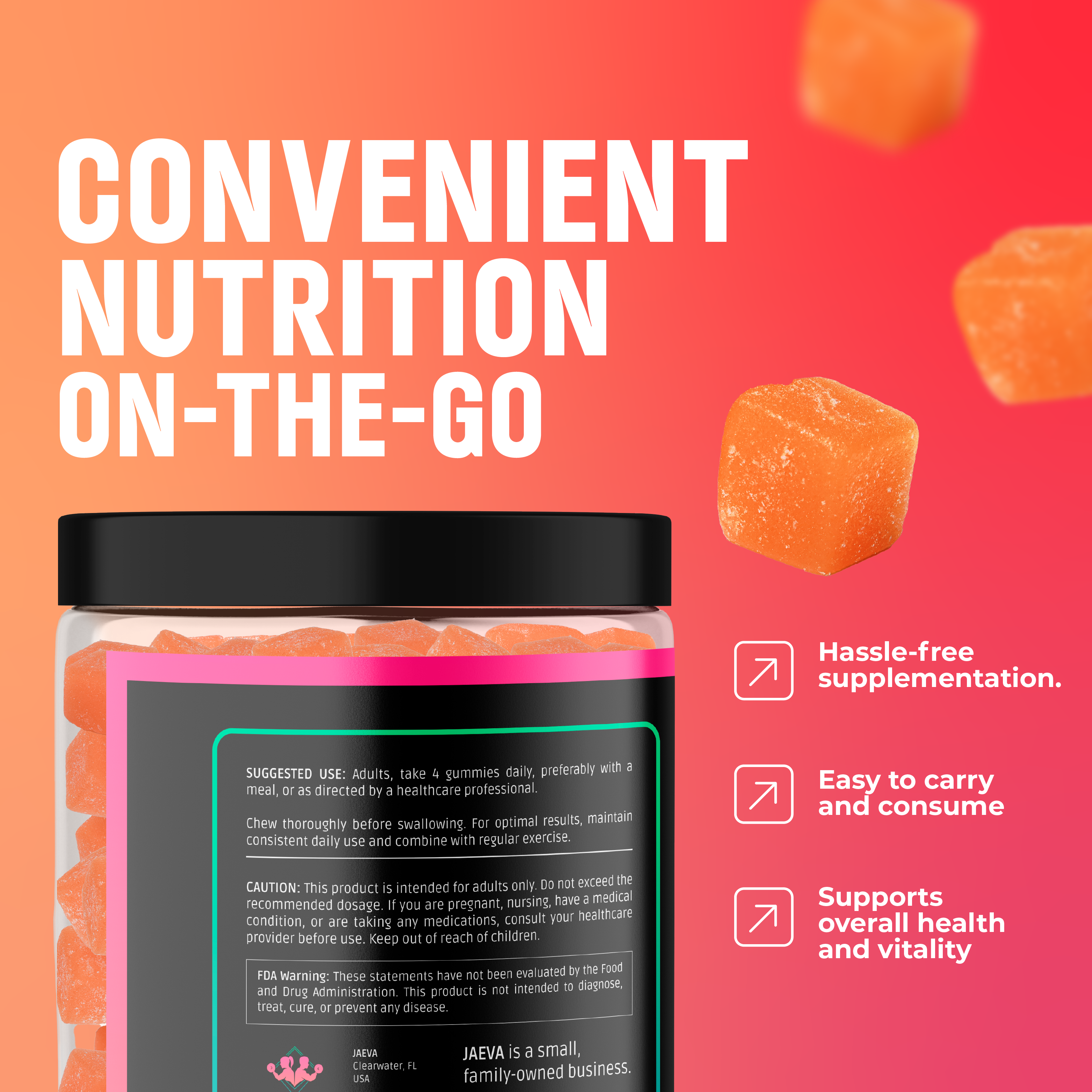 Sugar Free Creatine Monohydrate Gummies - 120 count