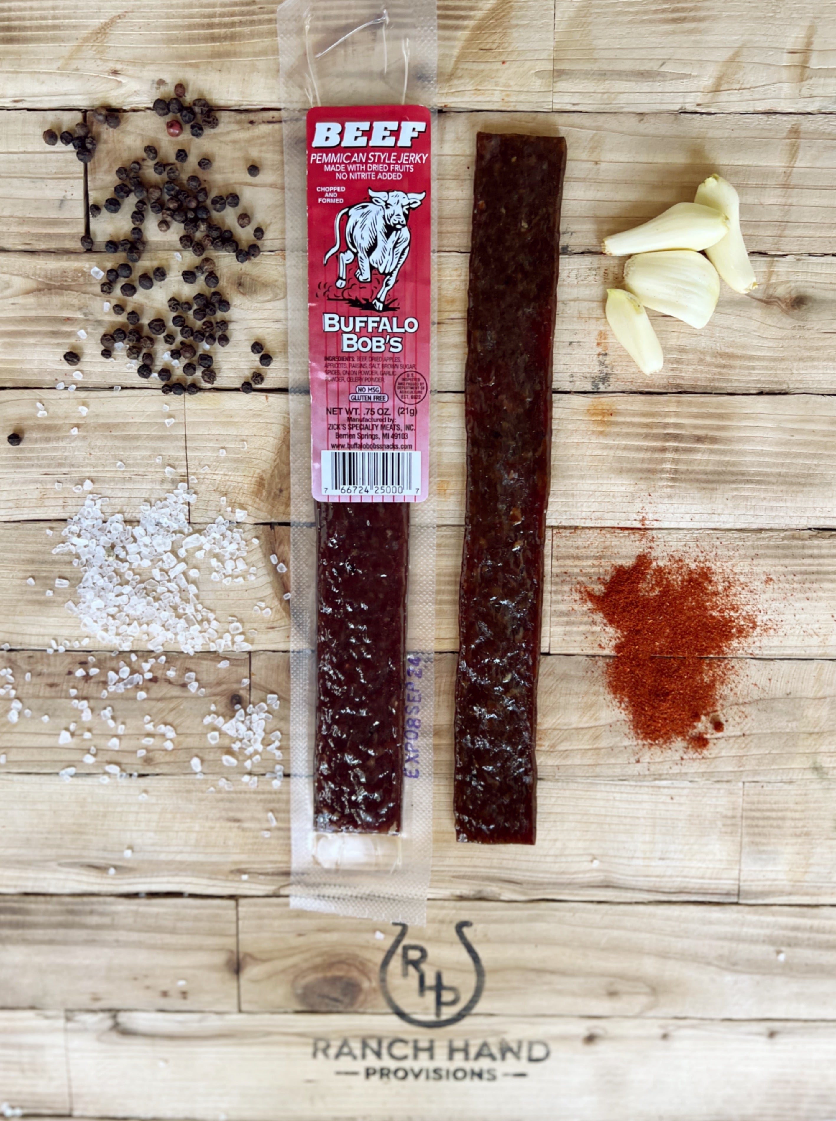 Pemmican Beef Jerky with Real Dried Fruit — Apples, Apricots, Raisins