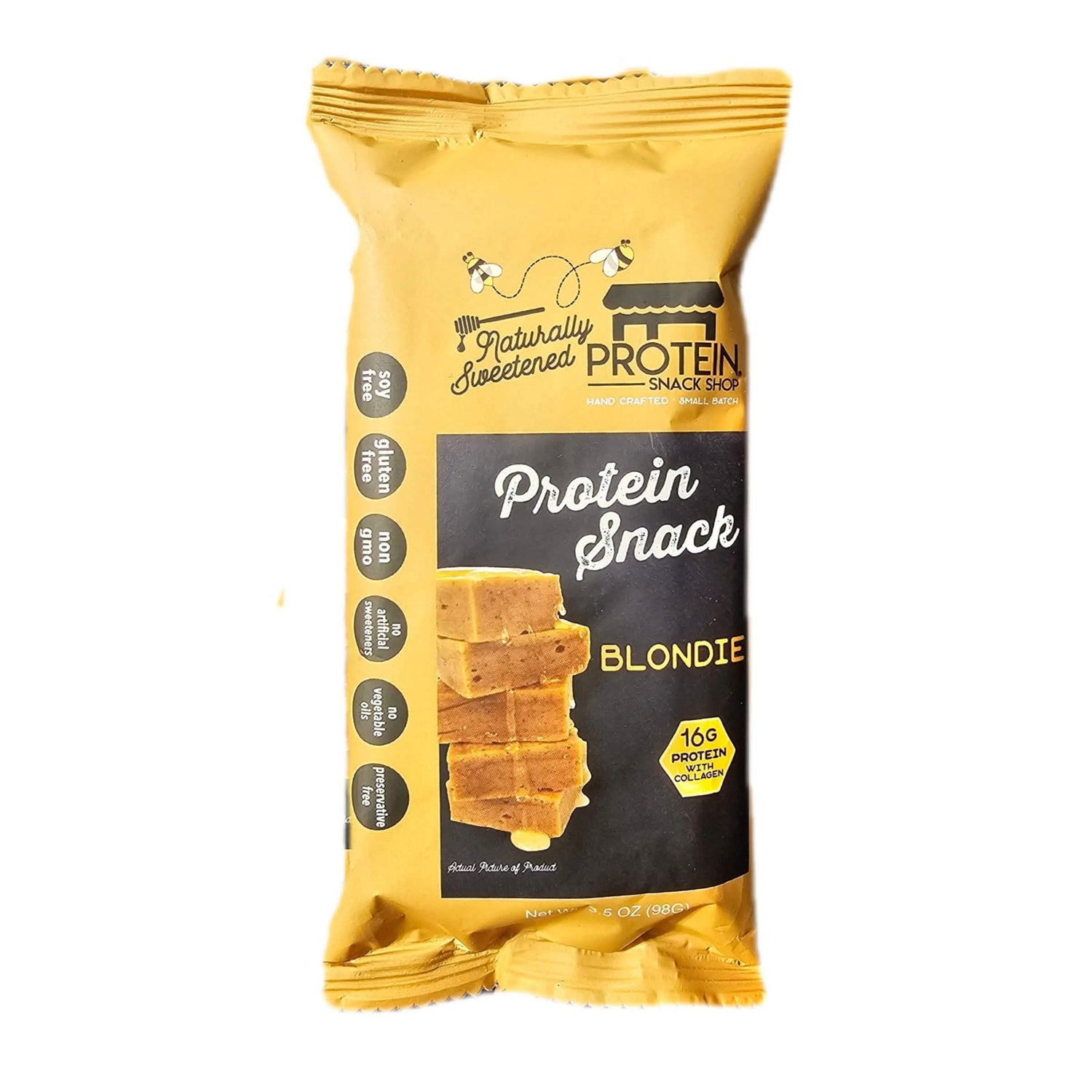 Protein Blondie, 6-Ct, Honey Sweetened, Gluten-Free, Snack Bar
