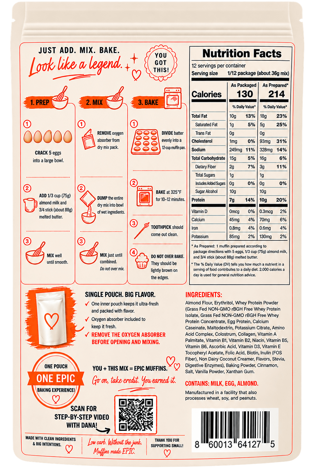 Protein Muffin Mix – High Protein, Gluten-Free, Low Sugar