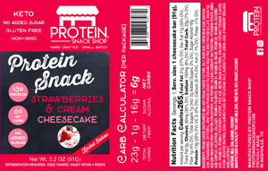 Keto Protein Strawberries & Cream Cheesecake