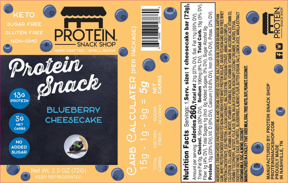 Keto Protein Blueberry Cheesecake