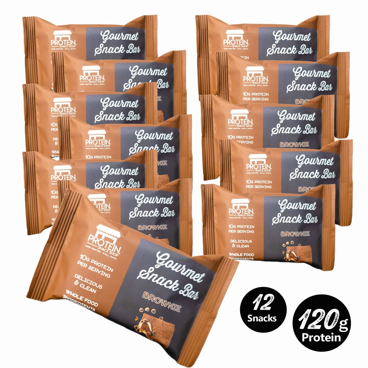 Chocolate Brownie, 8-Ct, 12-Ct, 20-Ct Honey Sweetened, Gluten-Free, Protein Snack Bar