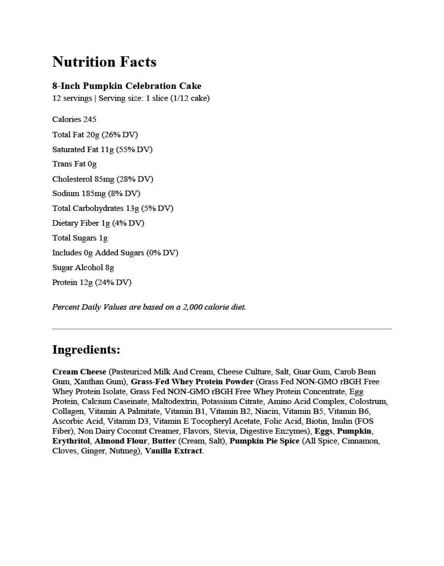 8 - Inch Celebration Cheesecake – Clean Ingredients • 12 Servings - ProteinSnackShop