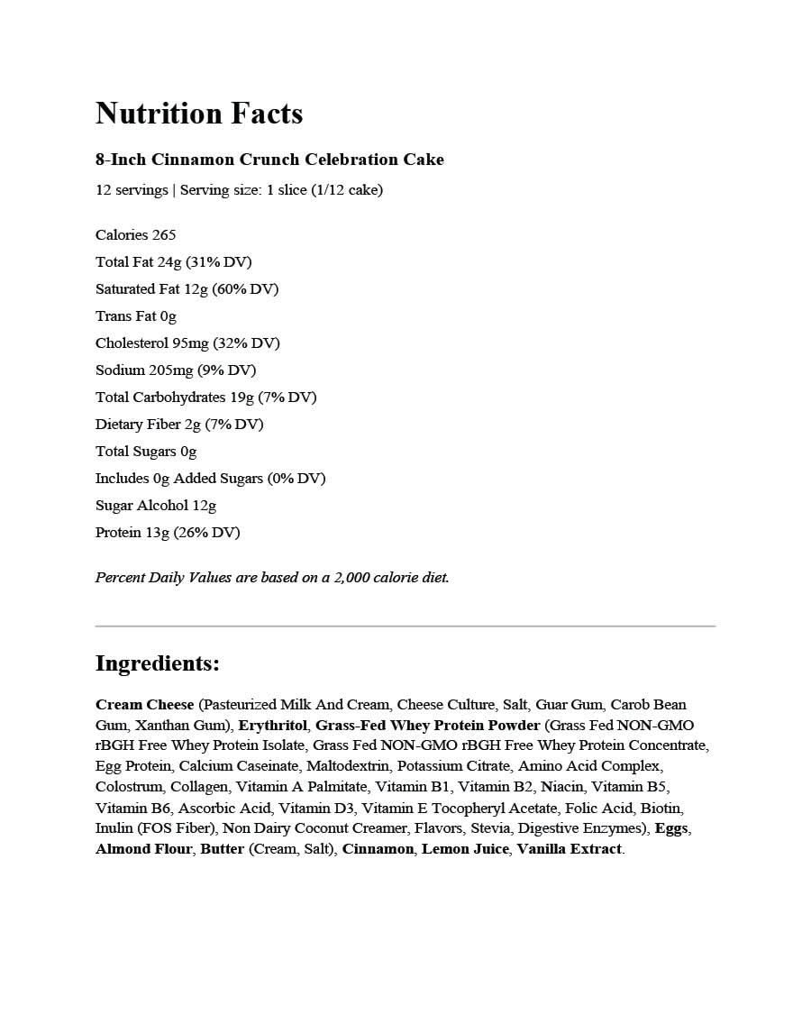 8 - Inch Celebration Cheesecake – Clean Ingredients • 12 Servings - ProteinSnackShop