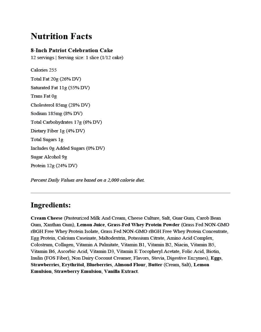 8 - Inch Celebration Cheesecake – Clean Ingredients • 12 Servings - ProteinSnackShop