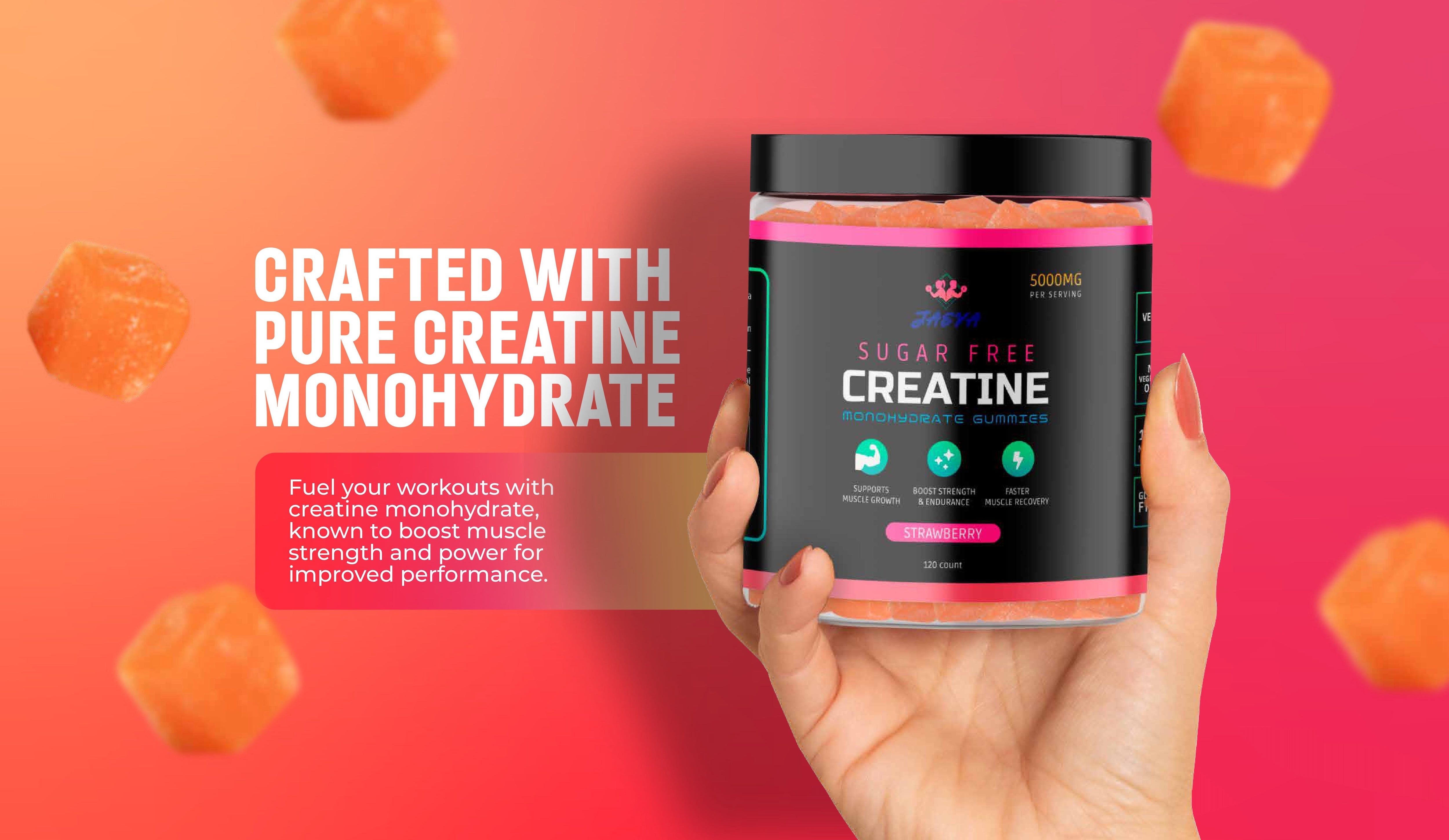 Sugar Free Creatine Monohydrate Gummies - 120 count