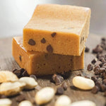 Raw picture of gourmet honey-sweetened peanut butter chocolate chip blondie protein snack, 5-count, gluten-free and high-protein.