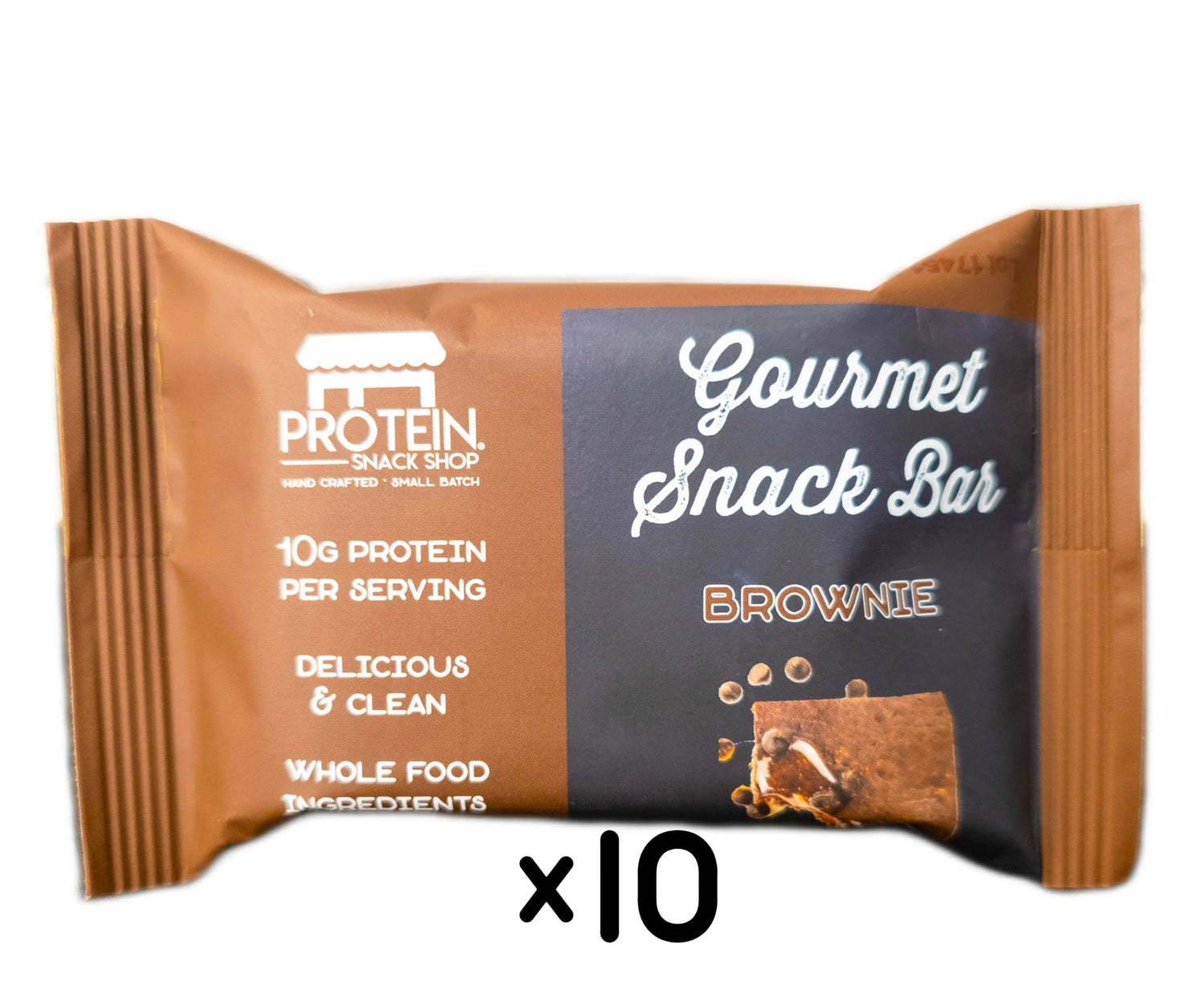 Chocolate Brownie, 10-Ct, Honey Sweetened, Gluten-Free, Protein Snack Bar
