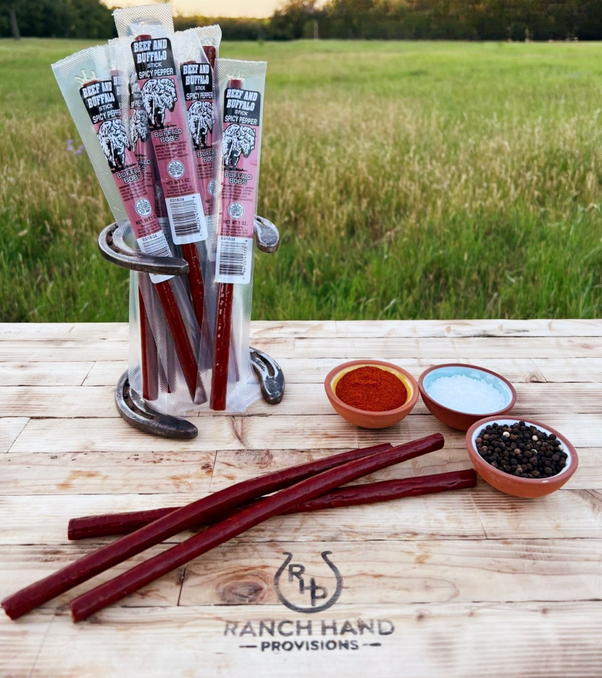 Buffalo and Beef Jerky Stick — Spicy | Buffalo Bob's