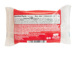 Back of strawberry cheesecake protein bar showing nutrition facts and ingredients, clean and gluten-free.