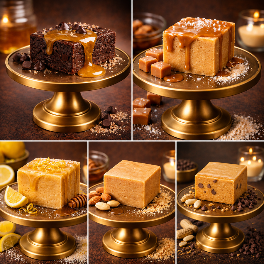 Honey-Sweetened, High-Protein, GF Ultimate Blondie & Brownie Variety Pack (5 Flavors)