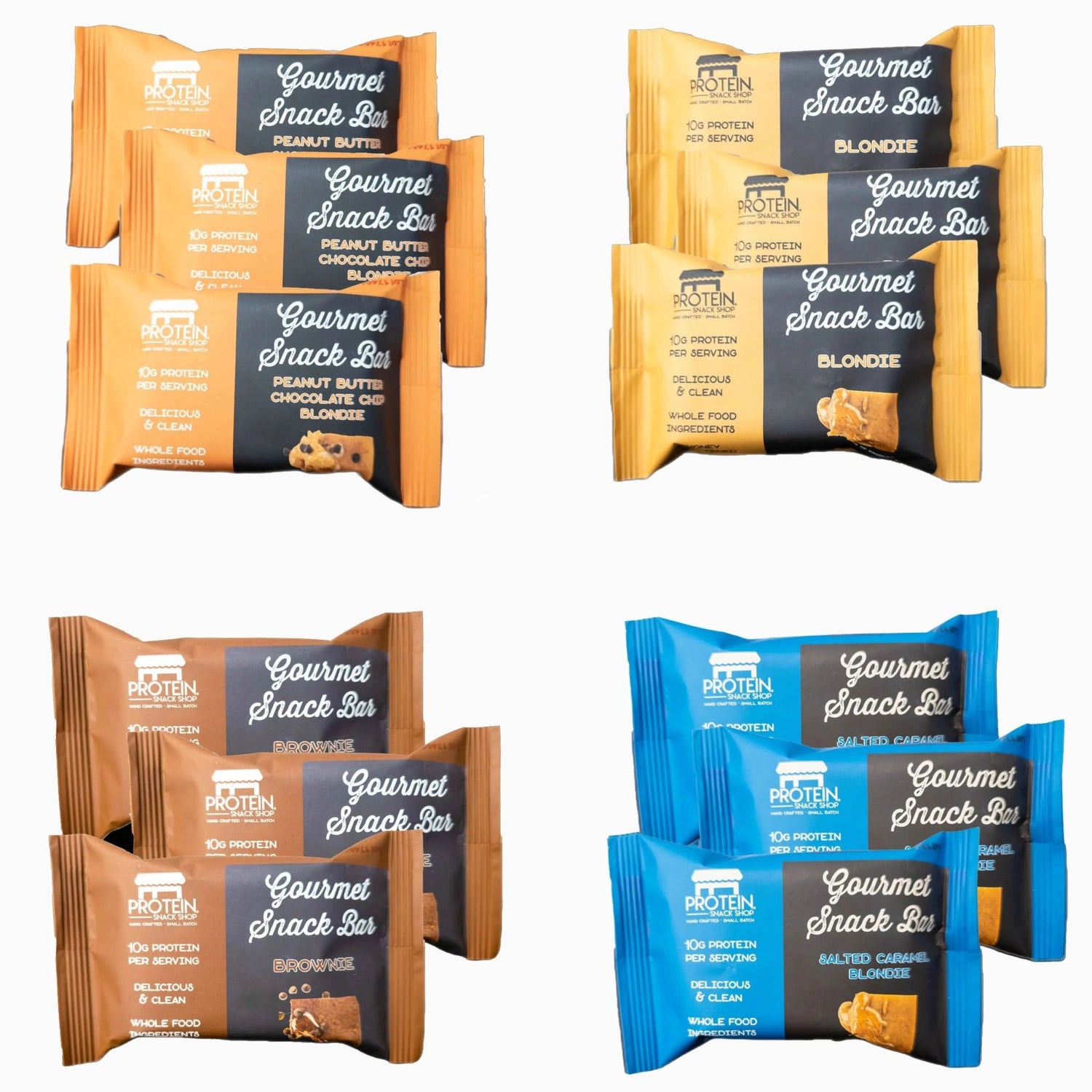 Brownie/Blondie Variety Pack, 8 - Ct, 12 - Ct, 20 - Ct Honey Sweetened, Gluten - Free, Protein Snack Bar - ProteinSnackShop