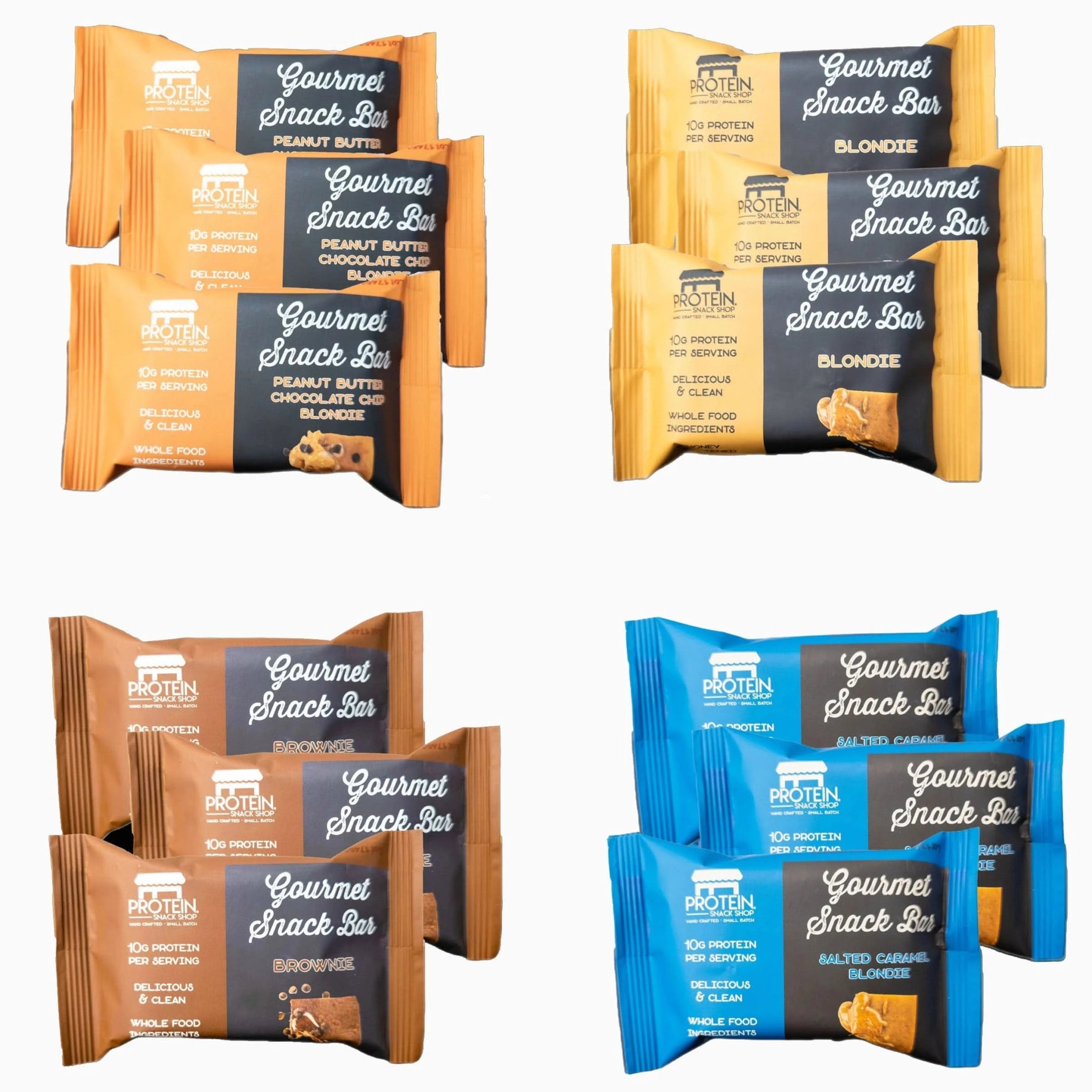 Brownie/Blondie Variety Pack, 8 - Ct, 12 - Ct, 20 - Ct Honey Sweetened, Gluten - Free, Protein Snack Bar - ProteinSnackShop