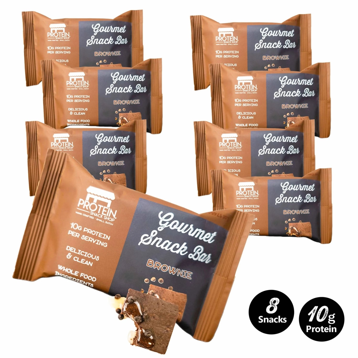 Chocolate Brownie, 8 - Ct, 12 - Ct, 20 - Ct Honey Sweetened, Gluten - Free, Protein Snack Bar - ProteinSnackShop