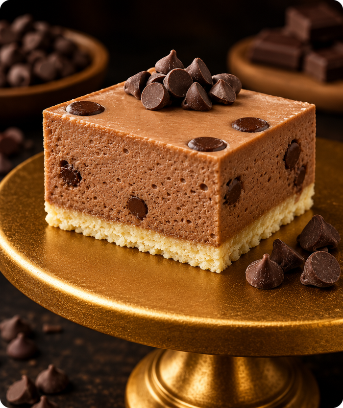 Chocolate Chocolate Chip Cheesecake Bars from Protein Snack Shop