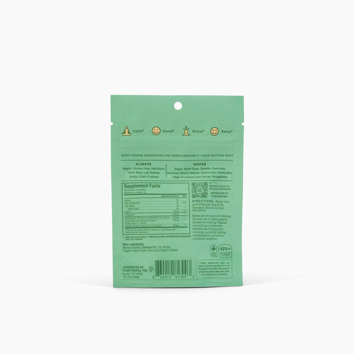 Grab-n-Go Size: WonderCalm Mushroom Gummies