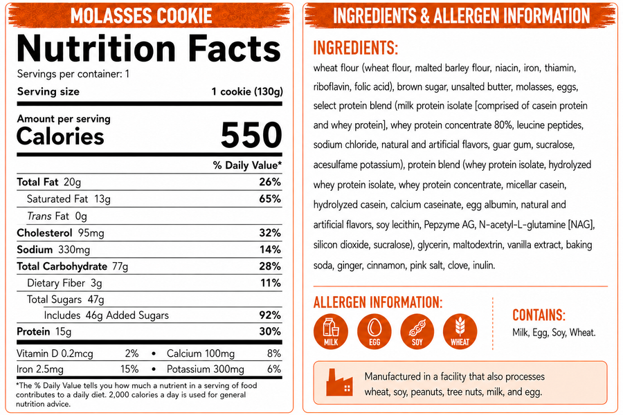 Molasses Protein Cookie — additional product view