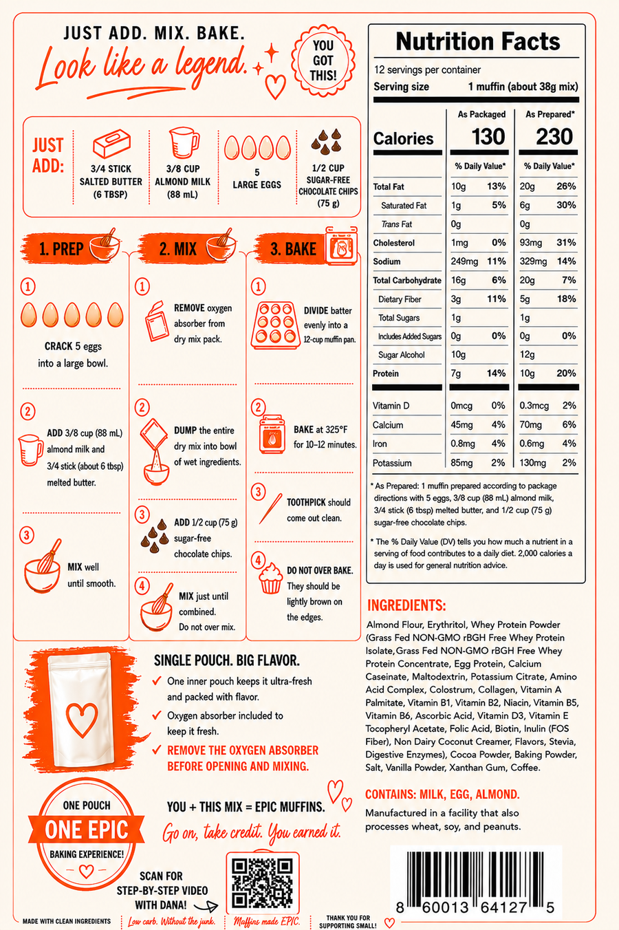 Double Chocolate Chocolate Chip Muffin Mix — additional product view
