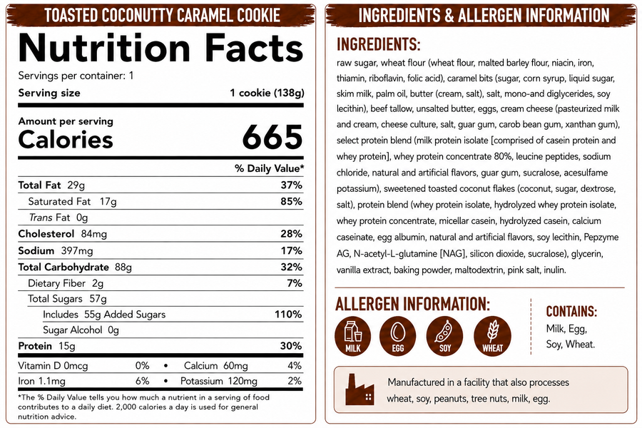 Toasted Coconutty Caramel  Protein Cookie — additional product view