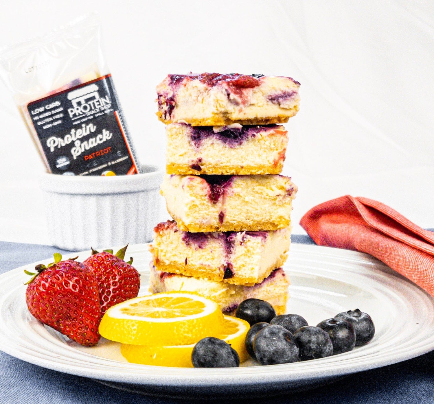Patriot Protein Cheesecake, 6-Ct, Low Carb, Gluten-Free, Snack Bar