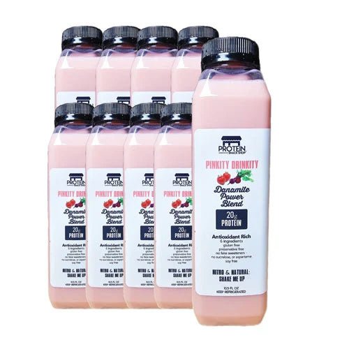 Pinkity Drinkity Protein Drink, Low - Carb, Gluten - Free (6 Ct, 9 Ct) - ProteinSnackShop