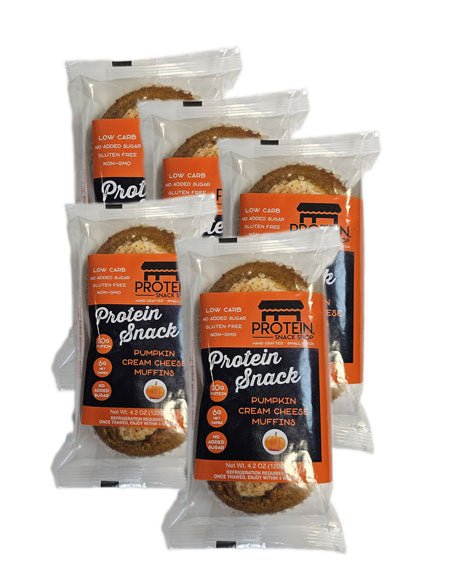 Pumpkin Cream Cheese Protein Muffin, 5 - Ct, Low Carb, Gluten - Free - ProteinSnackShop