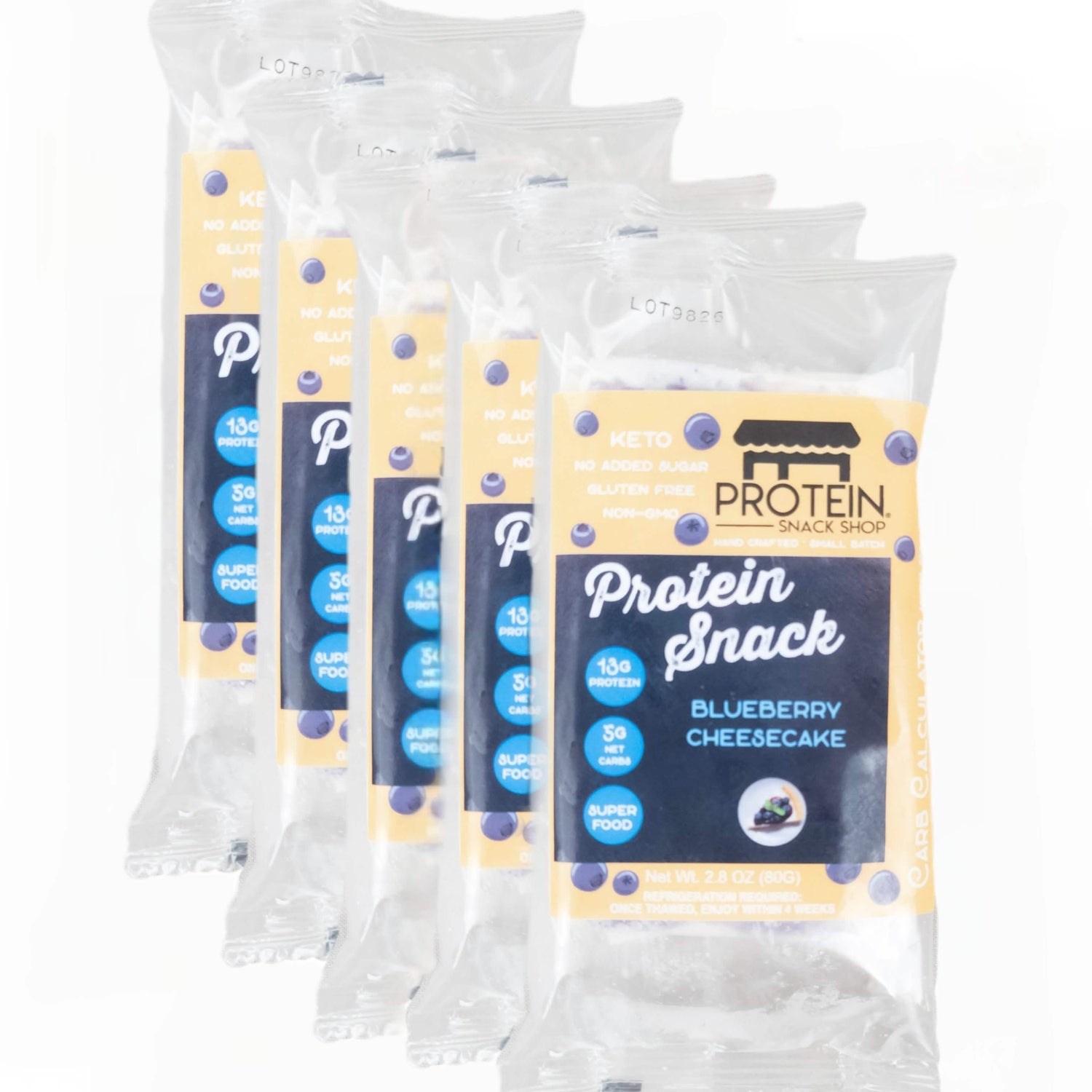 5-Count Low Carb Blueberry Protein Cheesecake Bars