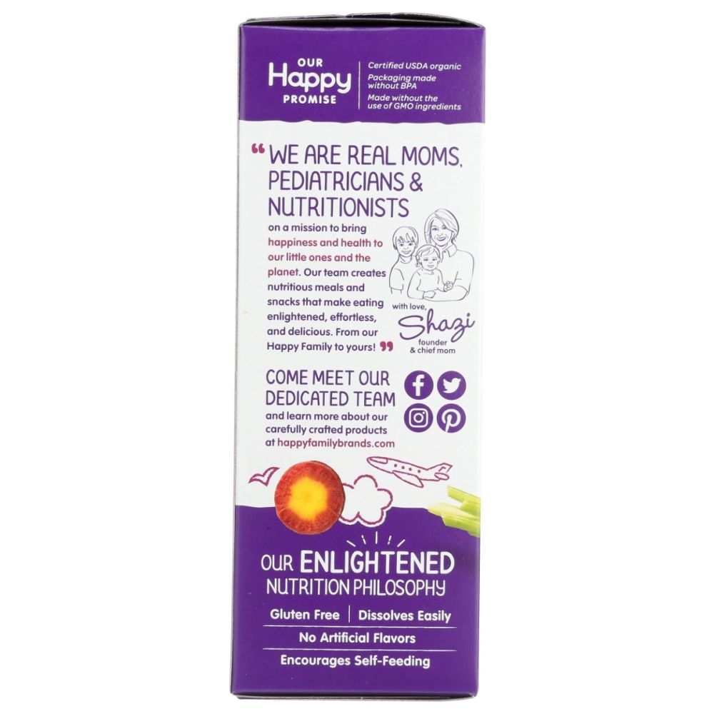 HAPPY BABY Blueberry and Purple Carrot |Teethers - Perfect First Snack