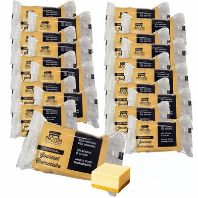 Traditional Cheesecake, Low - Carb, Gluten - Free Protein Bar (8, 12, 20 Ct) - ProteinSnackShop