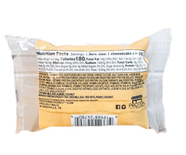 Traditional Cheesecake, Low - Carb, Gluten - Free Protein Bar (8, 12, 20 Ct) - ProteinSnackShop