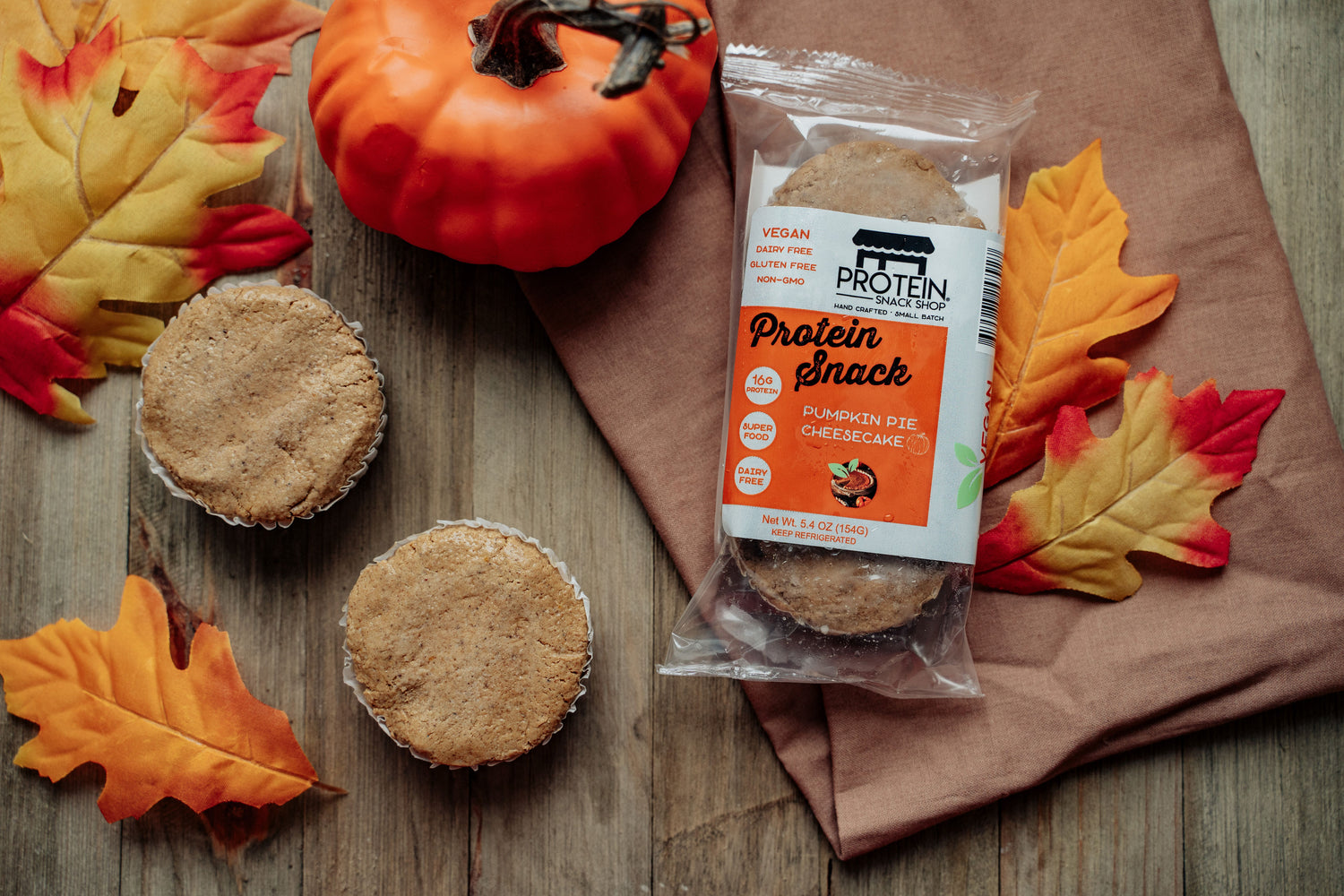 Pumpkin Pie Protein Cheesecake, 6-Ct, Vegan, Snack