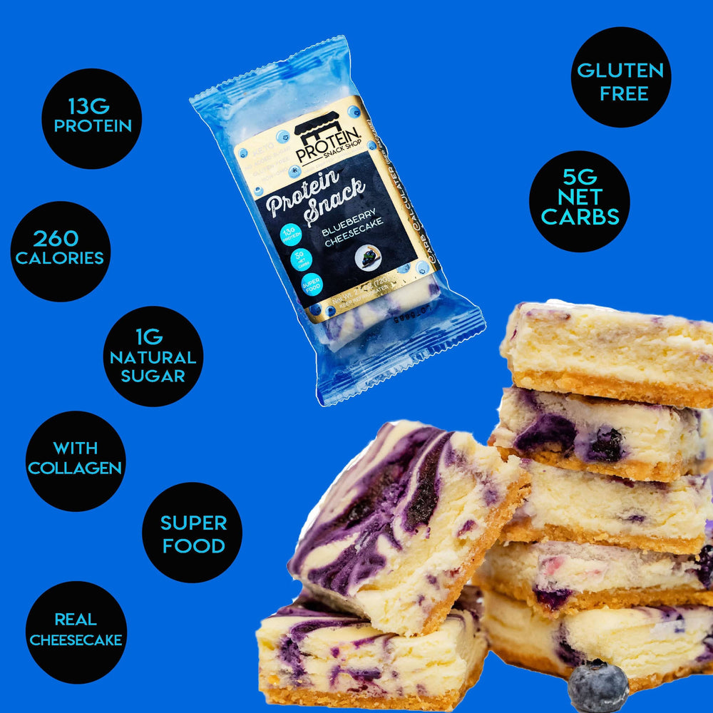 Keto Protein Blueberry Cheesecake