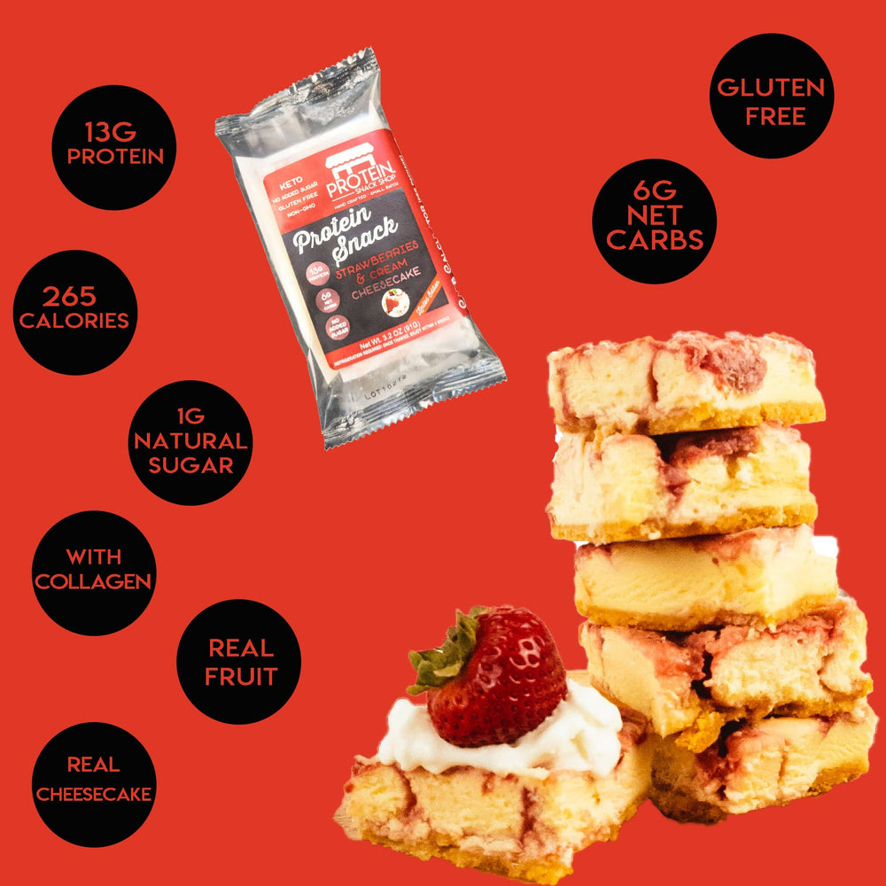 Keto Protein Strawberries & Cream Cheesecake
