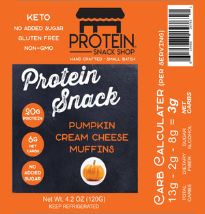 Keto Pumpkin Cream Cheese Protein Muffin | SEASONAL ITEM